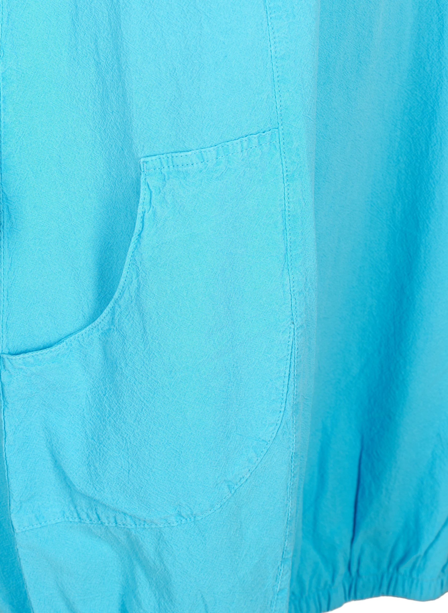 Ærmeløs kjole i bomuld, River Blue, Packshot image number 3