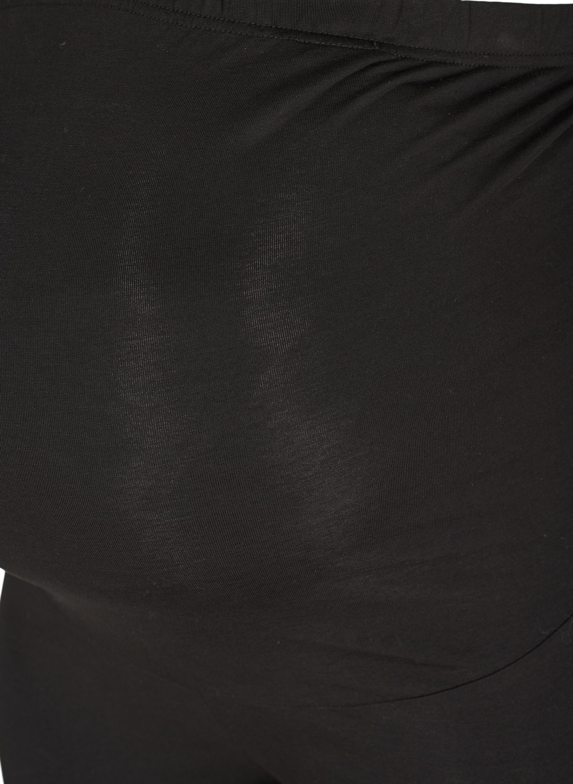 Graviditets leggings i bomuldsmix, Black, Packshot image number 2