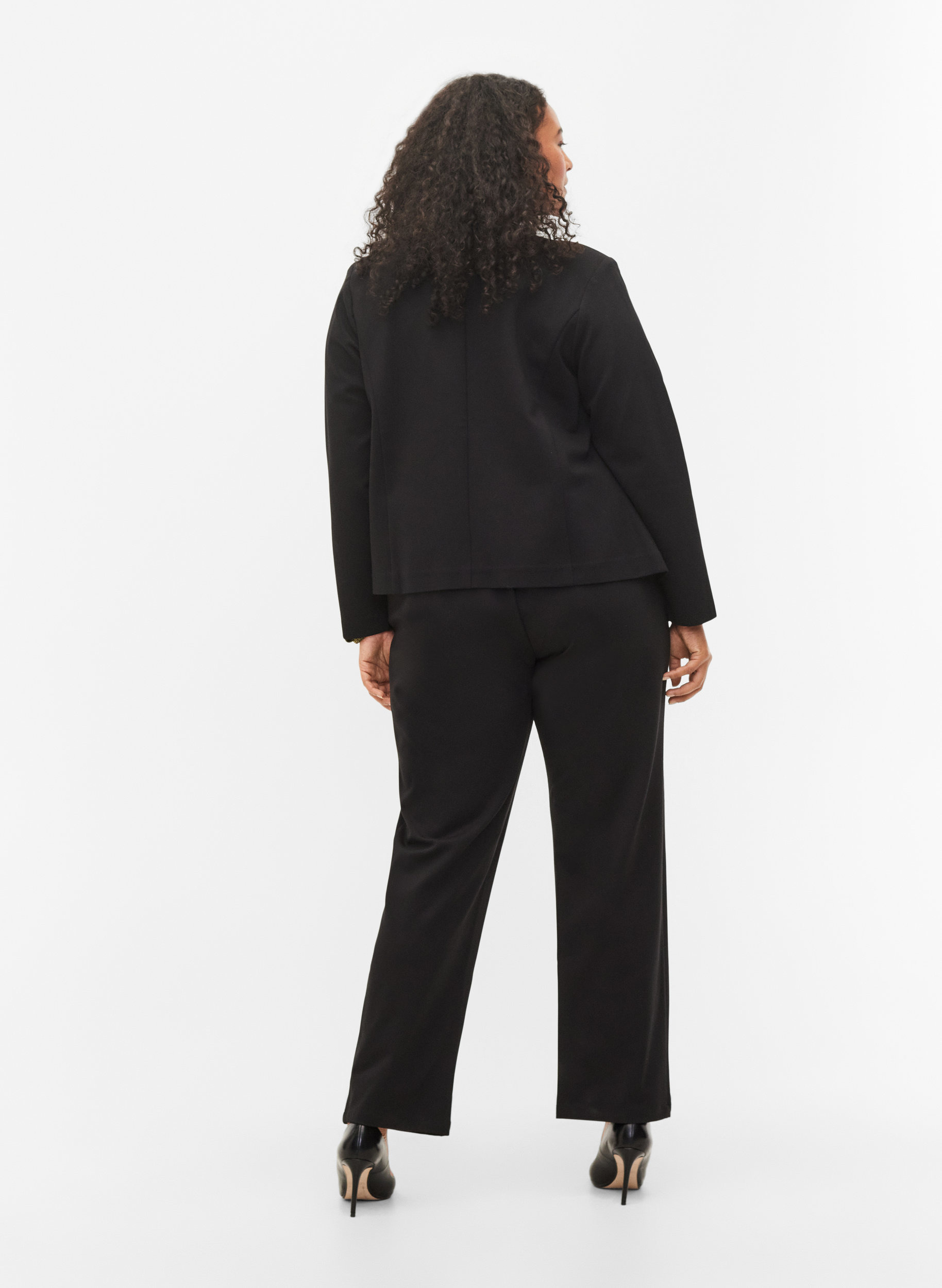 Klassiske bukser med vidde, Black, Model image number 1