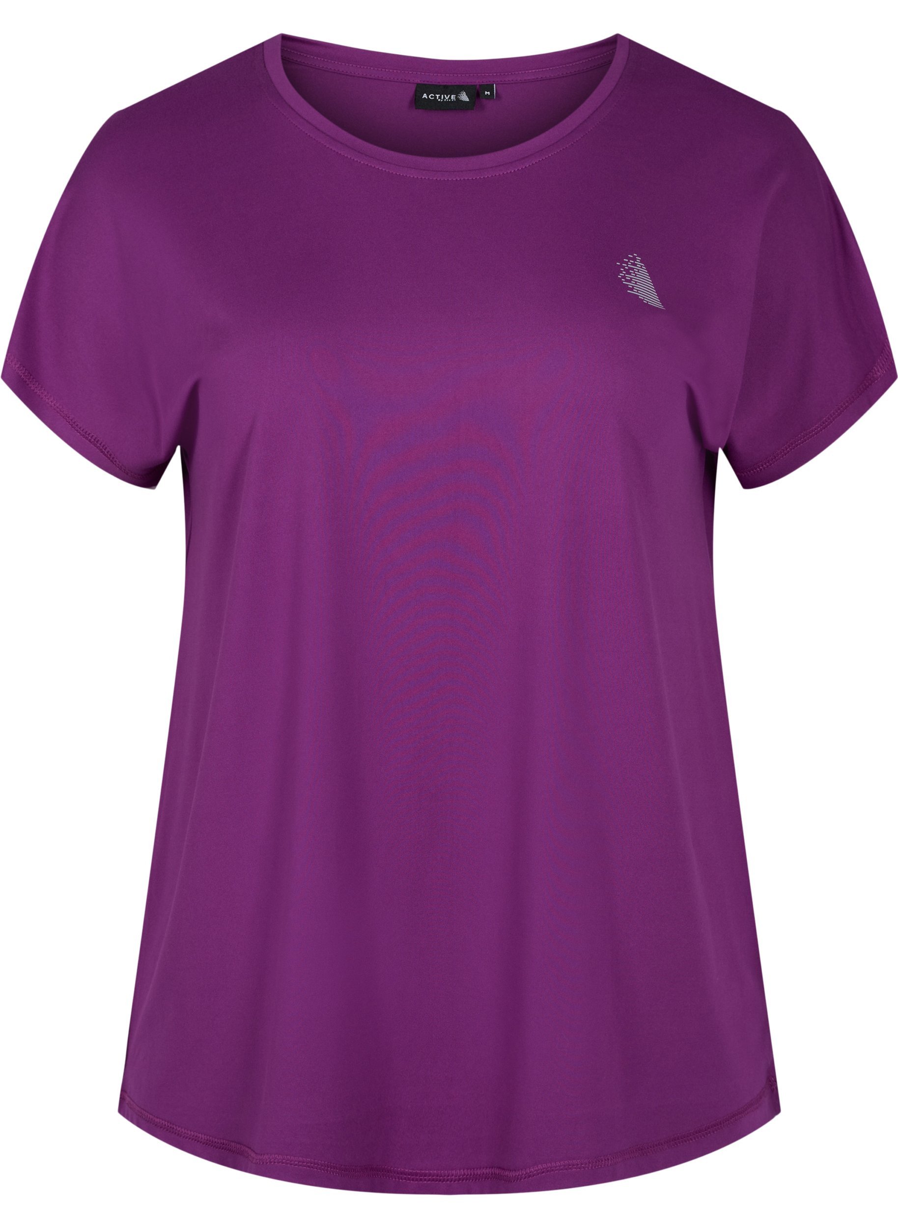 Ensfarvet trænings t-shirt, Grape Juice